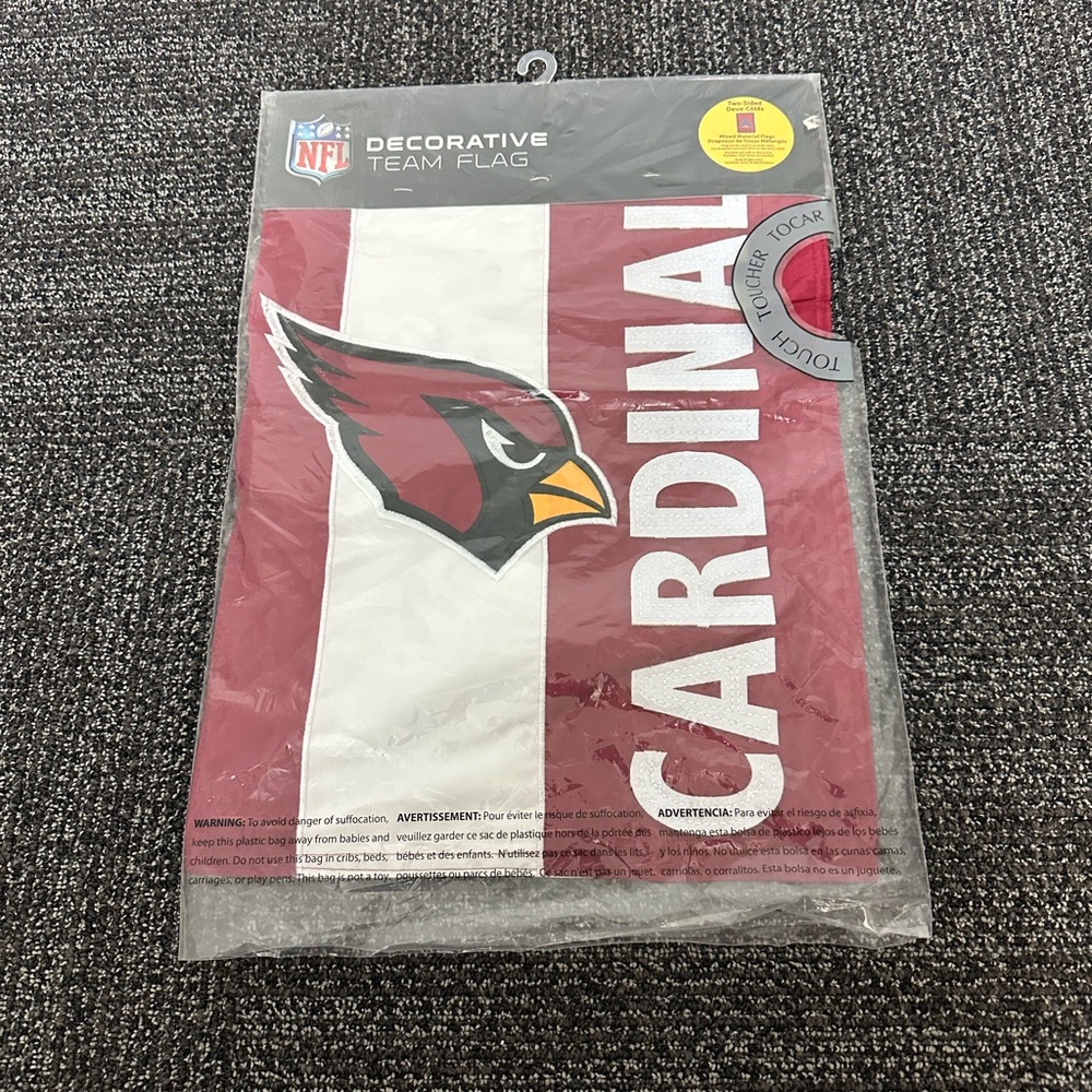 Arizona Cardinals Premium 2-Sided Garden 18 x 12.5”Flag Football NFL Licensed